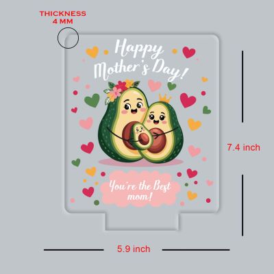 Cute Avocado Best Mom UV Print 7 Color LED Night Lamp Mothers Day Gift Light